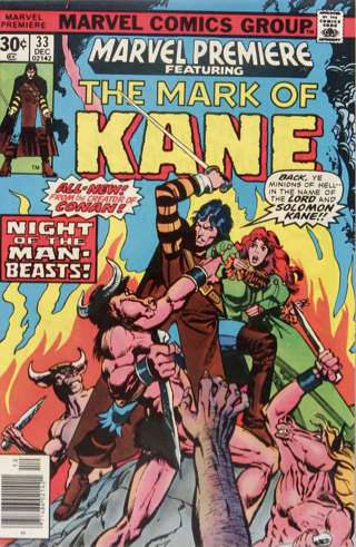 Marvel Premiere #33 (December, 1976): Solomon Kane. Click for value