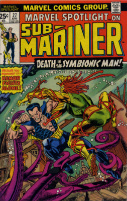 Marvel Spotlight #27, April, 1976: Sub-Mariner. Click for value