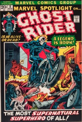 Marvel Spotlight #5 (August 1972): Ghost Rider's Origin and First Appearance. Click for value