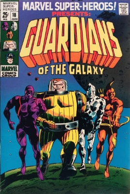 Marvel Super Heroes #18 (Jan 1969): Origin and First Appearance, Guardians of the Galaxy. On the Silver Age Comics top 50 list. Click for values