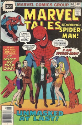 Marvel Tales #68 30c Price Variant June, 1976. Starburst Flash
