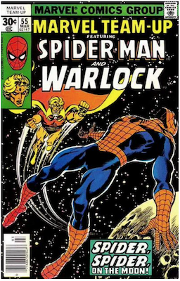 Marvel Team-Up #55; Warlock cover story. Click for values.