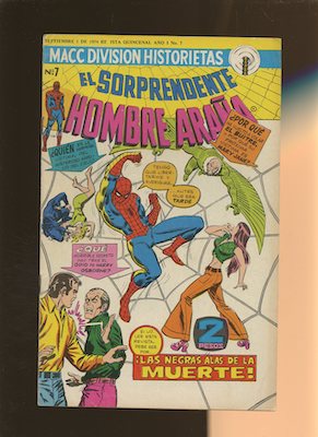 Mexican Spider Man vol 2 #7. Click for values.