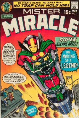 Origin and First Appearance, Mister Miracle, Mister Miracle #1, DC Comics, 1971. Click for value