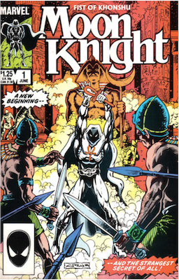 Moon Knight comic v2 #1 (1985). Click for values. Moon Knight comic v2 #1 (1985). Click for values.