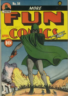 More Fun Comics #54 (Apr 1940): Spectre Story and classic cover. Click for values