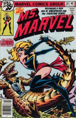 Carol Danvers (New Costume, Ms. Marvel #20, October, 1978). Click for value