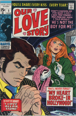 Our Love Story #5: Stan Lee story, John Romita cover. Click for values