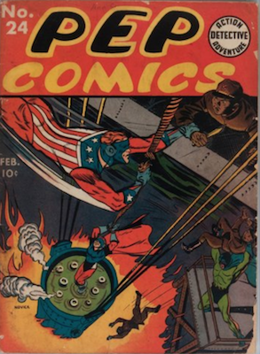 PEP Comics #24: First appearance of Coach Kleats. Click for value