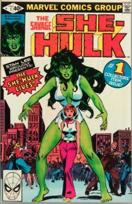 First Appearance, She-Hulk, Savage She-Hulk #1 , Marvel Comics, 1980. Click to see values