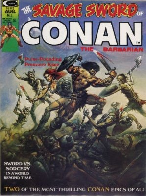 Savage Sword of Conan #1 (August 1974): Conan Gets the "Grown-Up" Treatment. Click for value