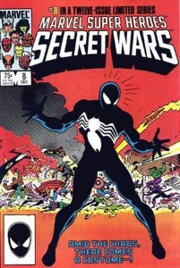 modern age comics: Marvel Super Heroes Secret Wars, first Spiderman black costume