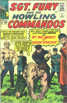 Baron Strucker (First Appearance: Sgt. Fury and His Howling Commandos #5, January, 1964). Click for value