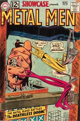 Showcase #39 (1962): Metal Men appearance. Click for values