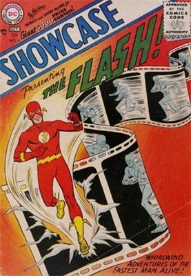 Showcase #4 (October 1956): Origin and First Appearance, The Flash (Barry Allen). Fourth most valuable Silver Age comic book. Click to see market trends