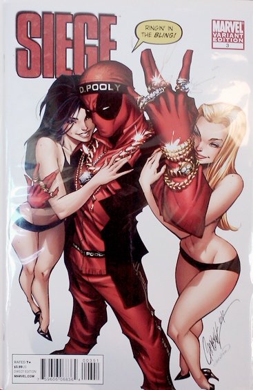 Siege #3 (2010): Campbell Variant Deadpool cover. Click for value