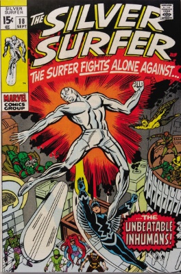 Silver Surfer #18, Final Issue. Silver Surfer battles the Inhumans. Click for values