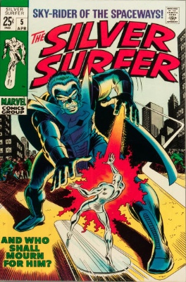 Silver Surfer #5 from the 1960s series. Click for value