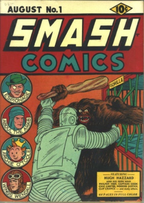 Smash Comics #1: Origin and First Appearance, Bozo the Iron Man