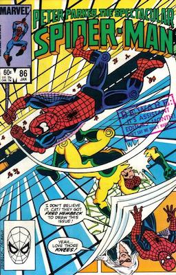 Spectacular Spider-Man #86: Click Here for Values