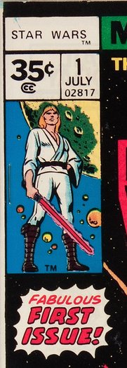 Close up of price box on Star Wars #1 1977 35c Variant Edition