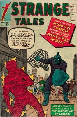 Origin and First Appearance, Asbestos Man, Strange Tales #111, Marvel Comics, 1963. Click for value