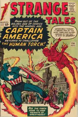 100 Hot Comics: Strange Tales #114, 1st Captain America in the Silver Age. Click to buy a copy at Goldin