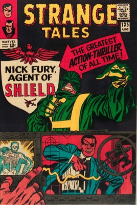 Origin and First Appearance, HYDRA, Strange Tales #135, Marvel Comics, 1965. Also the first appearance of Nick Fury, Agent of SHIELD. Click for value