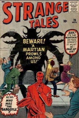 There were two prototype-style stories featuring ant-like creatures, both in Strange Tales. This is #78. Click for values