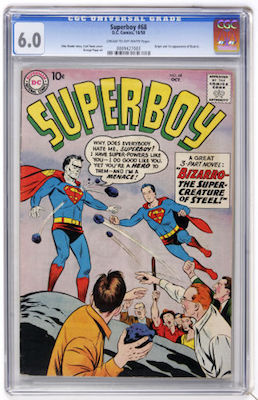 100 Hot Comics: Superboy #68, 1st Bizarro. Click to buy a copy at Goldin