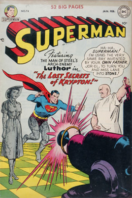 Superman #74: Lex Luthor cover. Click for values
