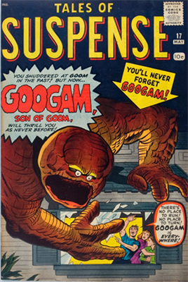 Origin and First Appearance, Googam, Son of Goom Tales of Suspense #17, Marvel Comics, 1961. Click here to see the current market value!