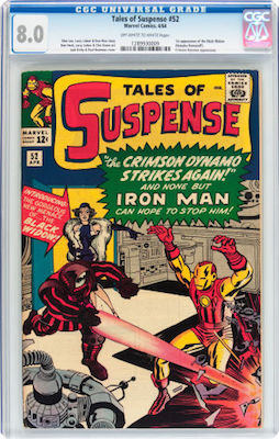 Underrated and under-valued, Tales of Suspense #52 is still a pricy book. A nicely presenting and sharp CGC 8.0 is a good investment if you cannot afford a higher grade. Click to find yours at Goldin
