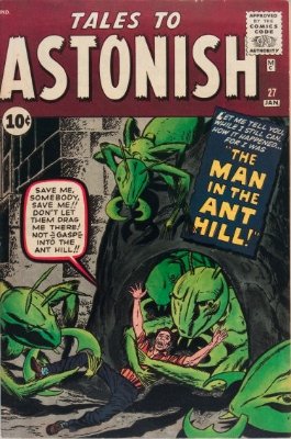 Tales to Astonish #27 (January 1962): Origin and First Appearance, Ant-Man (Henry Pym), one of the most valuable Silver Age comic books. Click for values