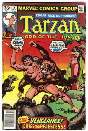 Marvel Comics Tarzan #5 35 Cent Price Variant