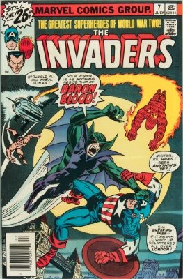 Origin and First Appearance, Baron Blood, Invaders #7, Marvel Comics, 1976. Click for value