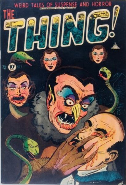 The Thing! #7 (1953): Vampire Gouges Out Man's Eyes! Click for values