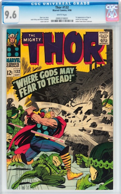 100 Hot Comics: Thor 132, 1st Ego the Living Planet (Father of Star Lord, Guardians of the Galaxy). Click to buy a copy at Goldin