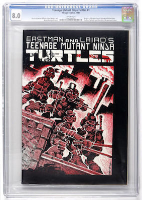 You might not be able to afford a VF-NM or higher example, but a nice CGC 8.0 of TMNT #1 1st print is a great investment. Click to buy from Goldin