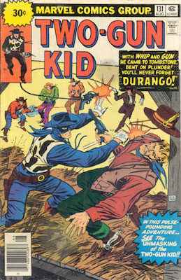 RARE! Two-Gun Kid #131 Marvel 30 Cent Price Variant August, 1976. Price in Starburst