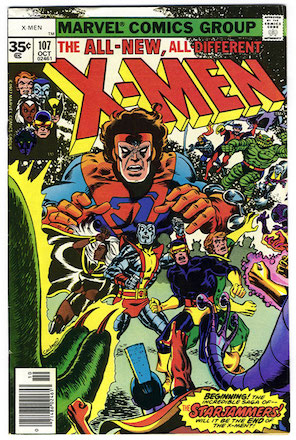 (Uncanny) X-Men #107 (1977): Rare 35 Cent Price Variant, 1st Starjammers. Click for values
