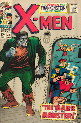 X-Men #40: 1st Frankenstein in Marvel Comics. Click to buy at Goldin