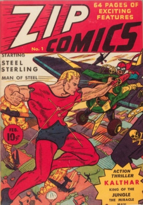 Zip Comics #1: First Appearance, The Scarlet Avenger. Click for values